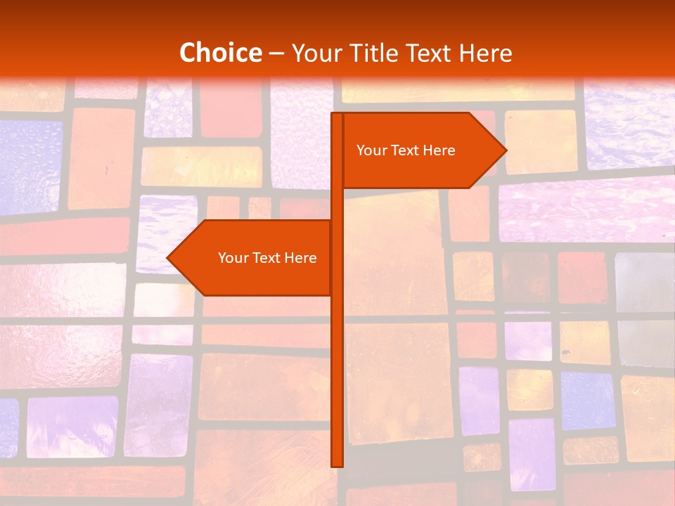 Square Stained Glass PowerPoint Template