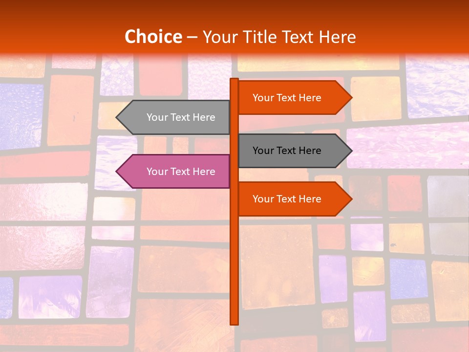 Square Stained Glass PowerPoint Template