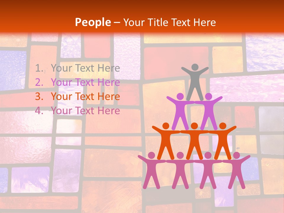 Square Stained Glass PowerPoint Template