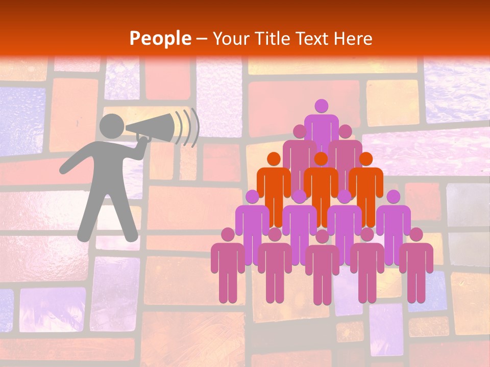 Square Stained Glass PowerPoint Template