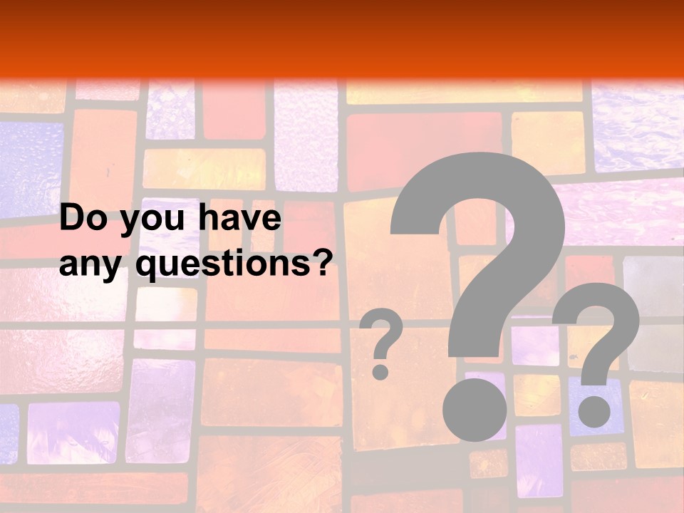 Square Stained Glass PowerPoint Template