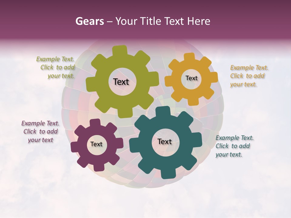 Sky Air Vehicle Colorful PowerPoint Template