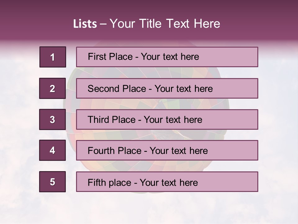 Sky Air Vehicle Colorful PowerPoint Template