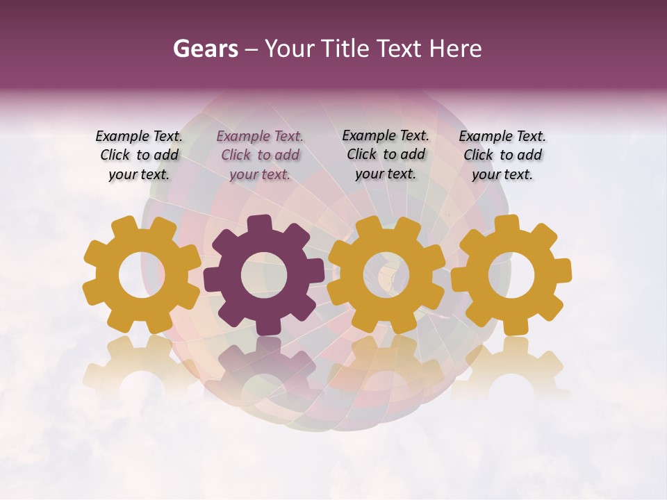 Sky Air Vehicle Colorful PowerPoint Template