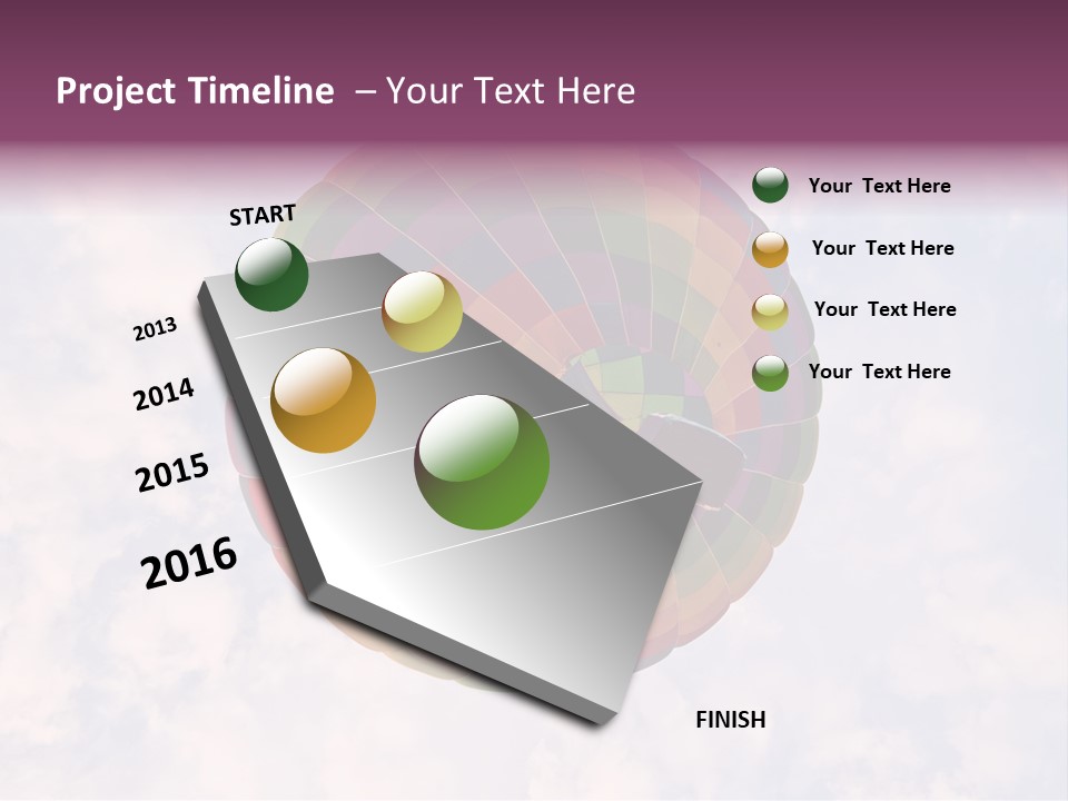 Sky Air Vehicle Colorful PowerPoint Template