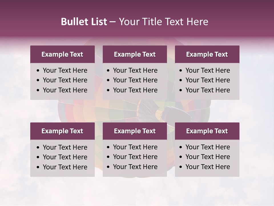 Sky Air Vehicle Colorful PowerPoint Template