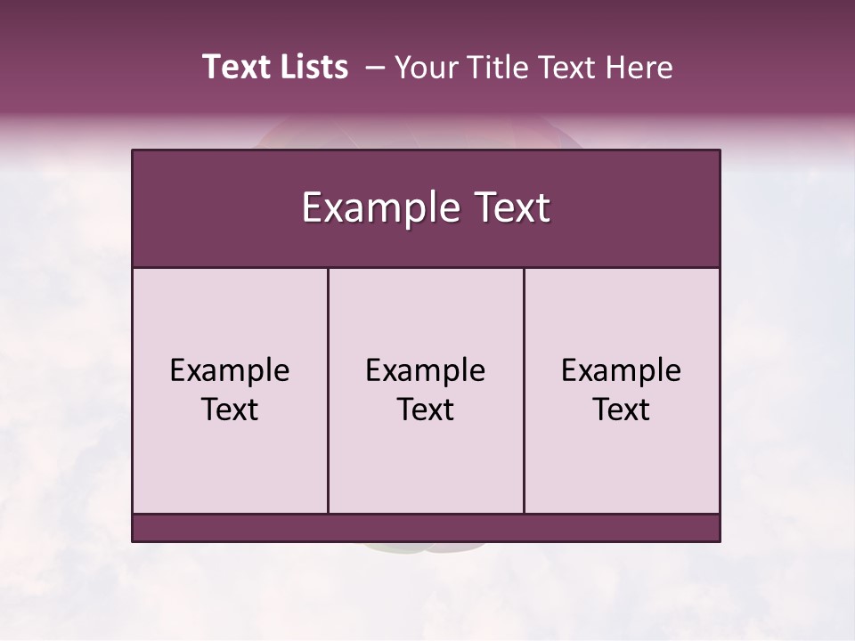 Sky Air Vehicle Colorful PowerPoint Template