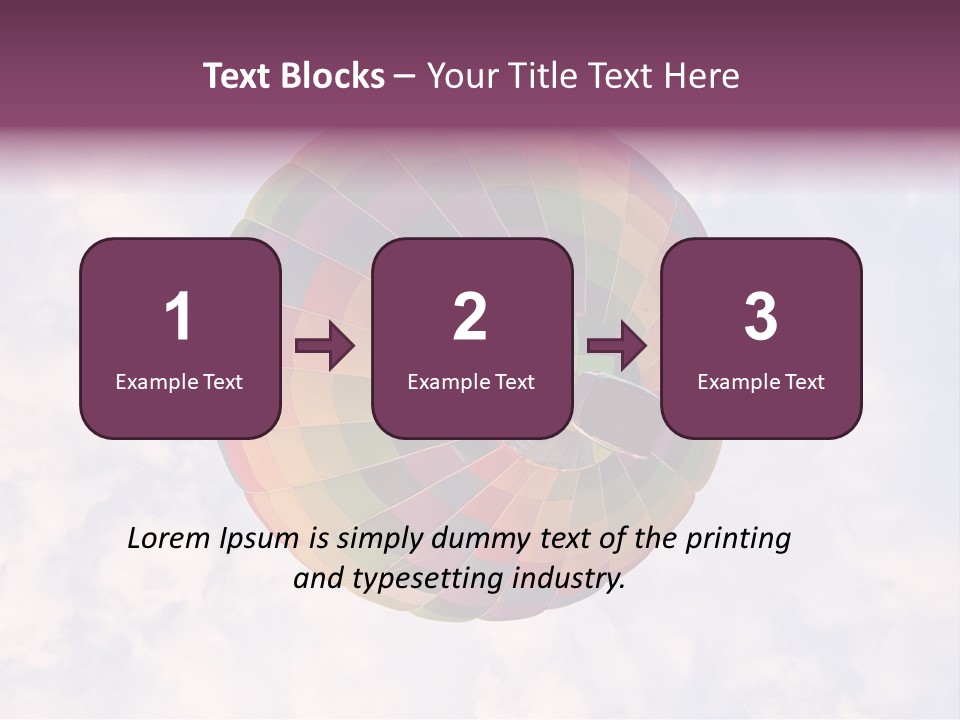 Sky Air Vehicle Colorful PowerPoint Template