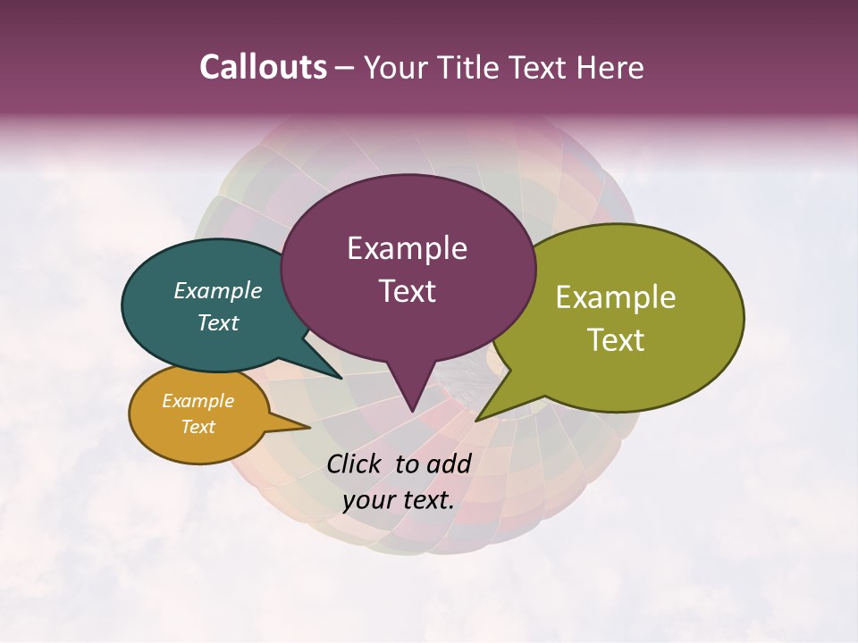 Sky Air Vehicle Colorful PowerPoint Template