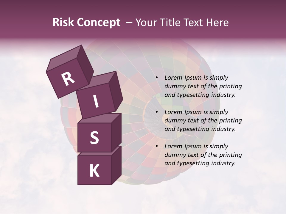 Sky Air Vehicle Colorful PowerPoint Template