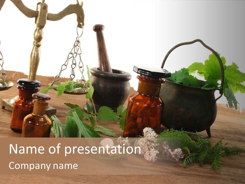 Imagens Sobre Homeopatia PowerPoint Template