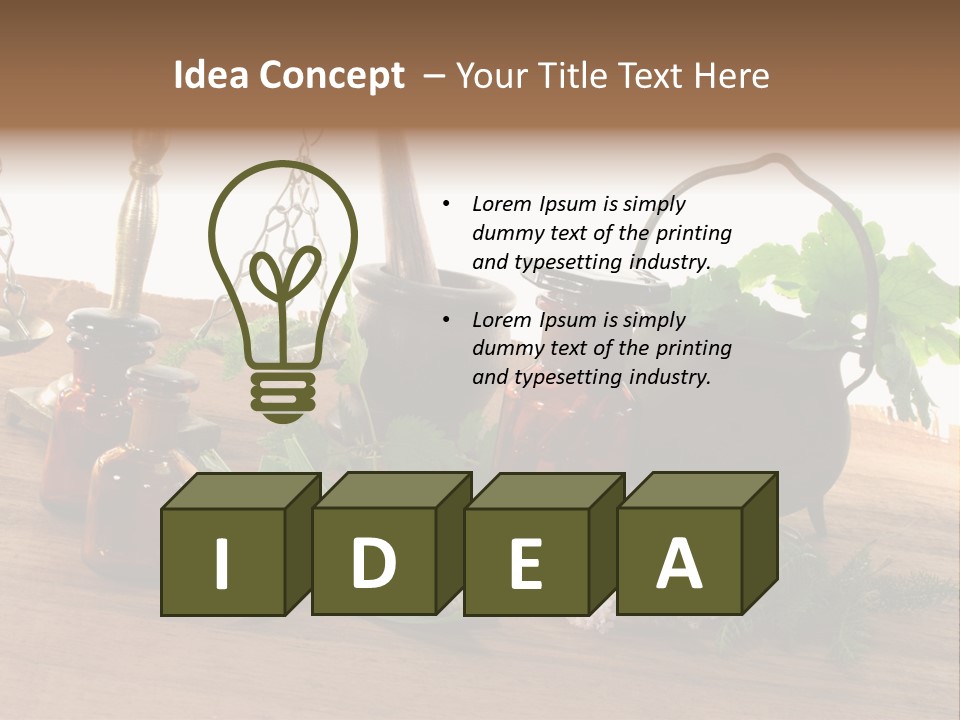 Imagens Sobre Homeopatia PowerPoint Template