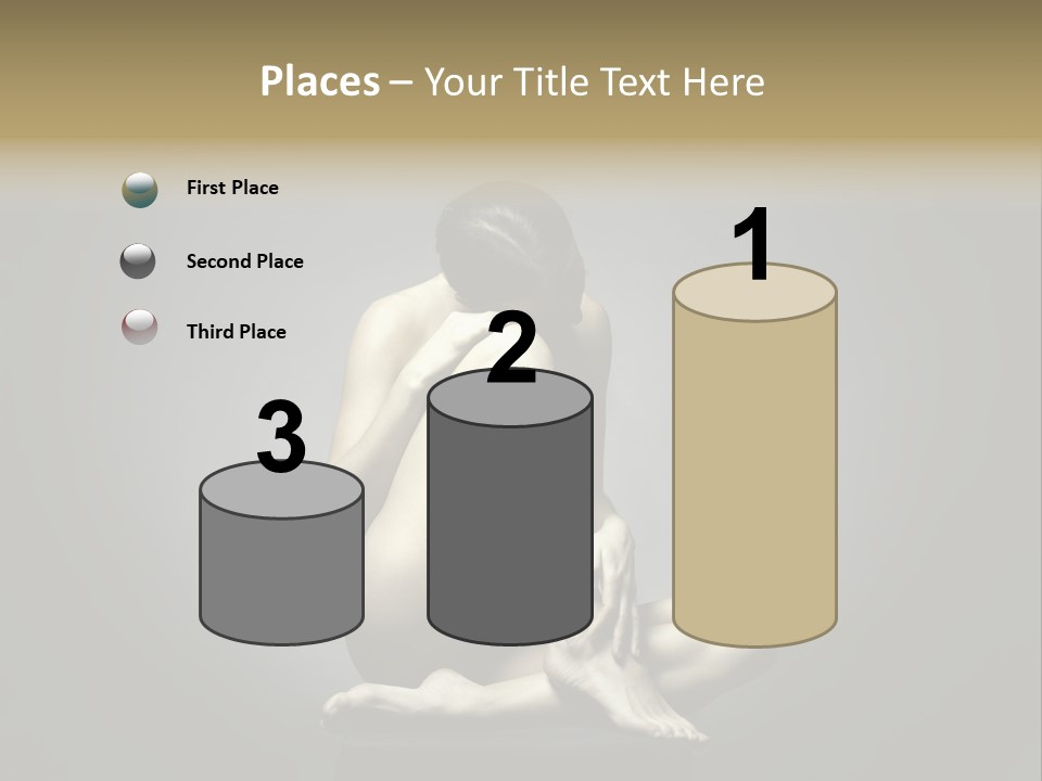 Sitting Lady PowerPoint Template