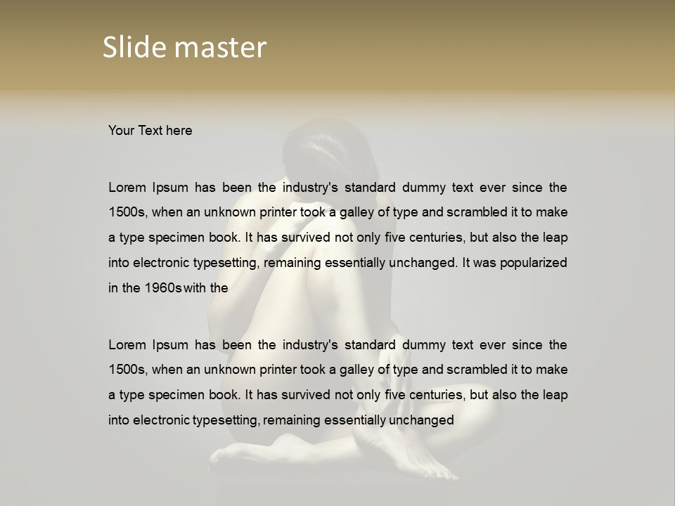 Sitting Lady PowerPoint Template