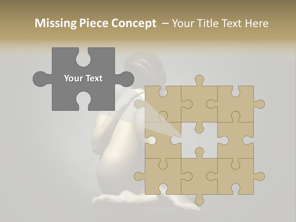 Sitting Lady PowerPoint Template