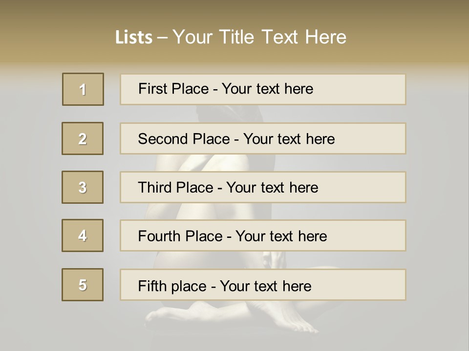 Sitting Lady PowerPoint Template