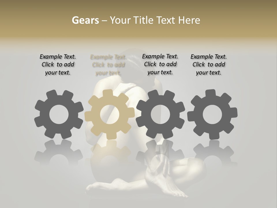 Sitting Lady PowerPoint Template