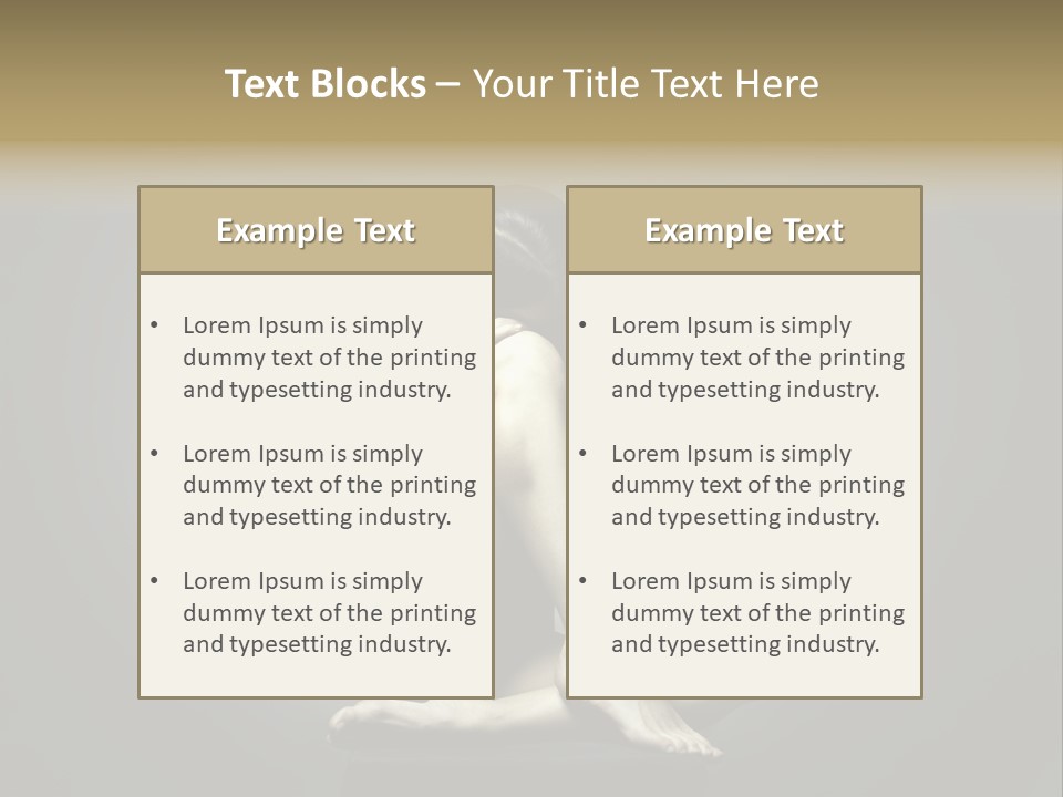 Sitting Lady PowerPoint Template