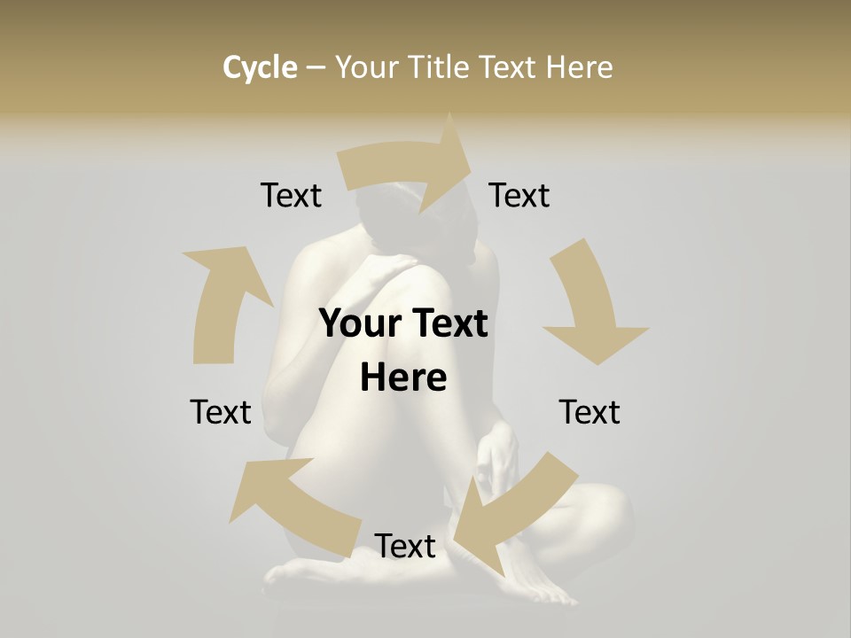 Sitting Lady PowerPoint Template