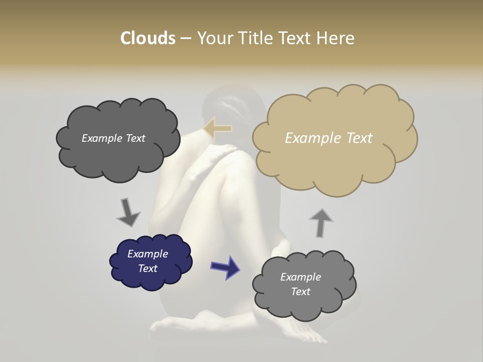 Sitting Lady PowerPoint Template