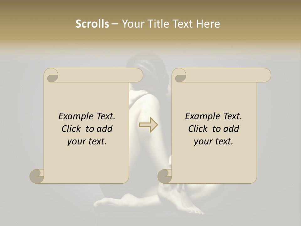 Sitting Lady PowerPoint Template