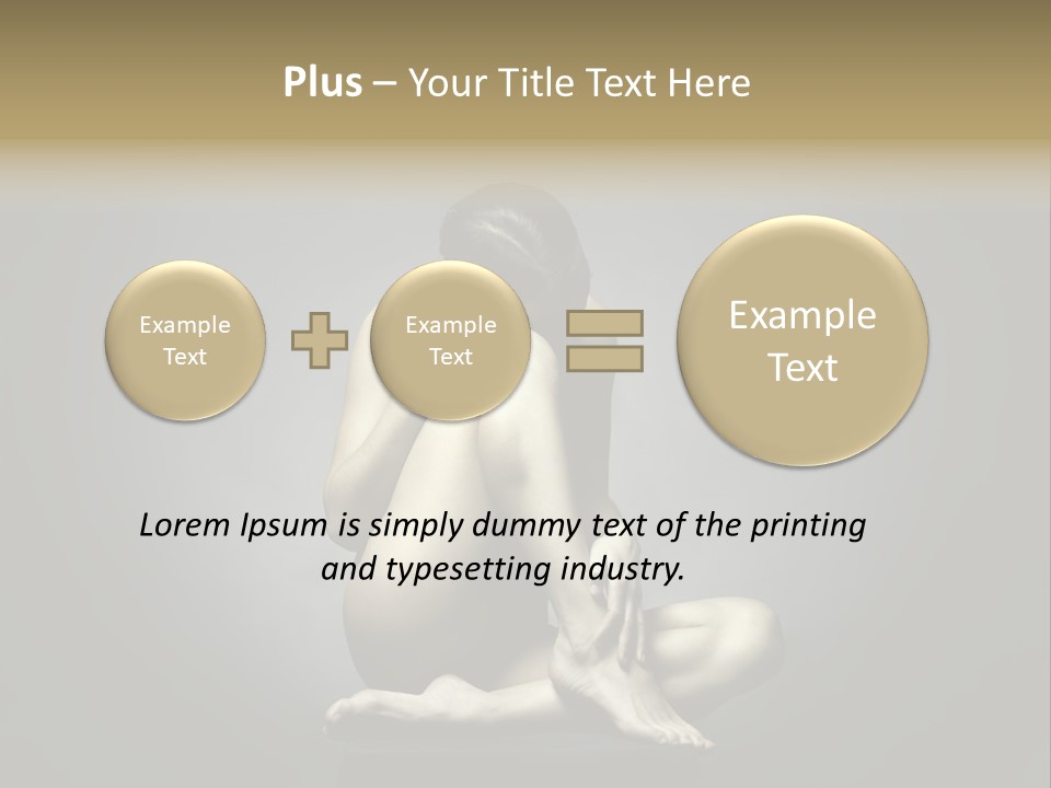 Sitting Lady PowerPoint Template