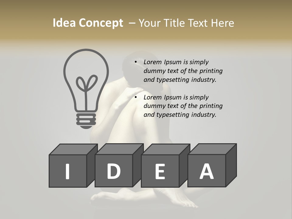 Sitting Lady PowerPoint Template