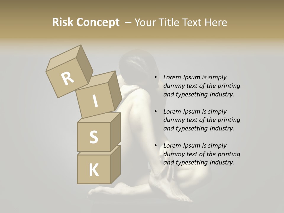 Sitting Lady PowerPoint Template