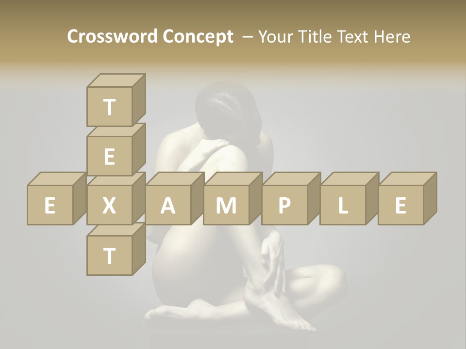 Sitting Lady PowerPoint Template