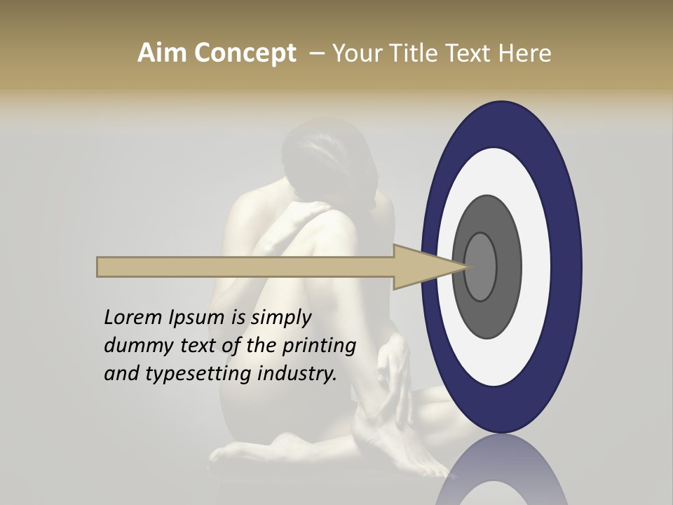 Sitting Lady PowerPoint Template