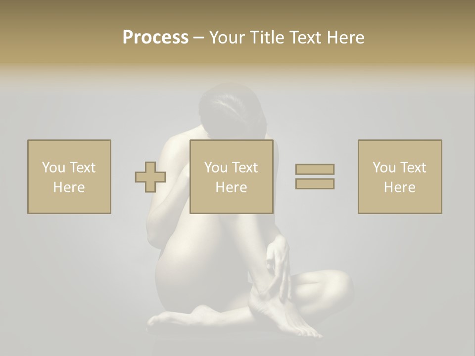 Sitting Lady PowerPoint Template