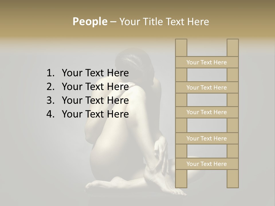 Sitting Lady PowerPoint Template