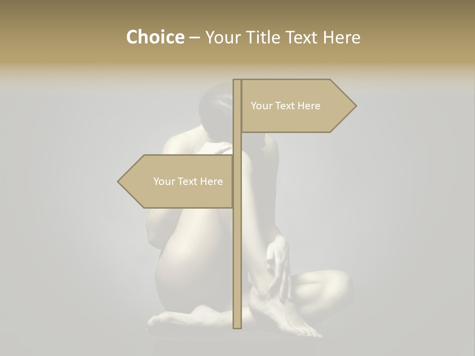 Sitting Lady PowerPoint Template