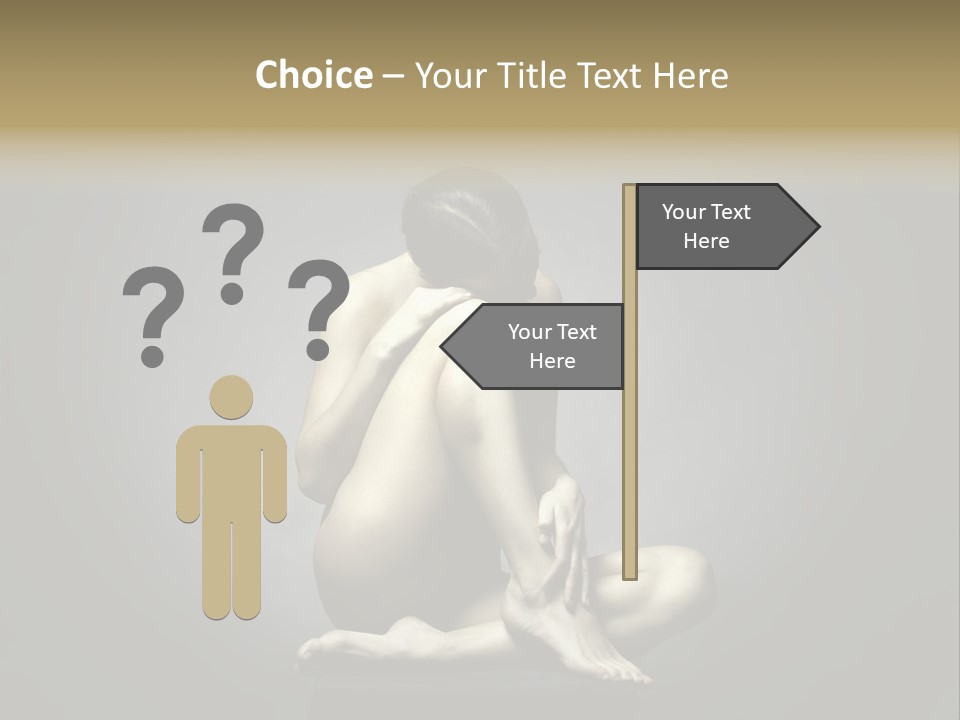 Sitting Lady PowerPoint Template