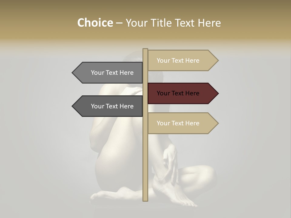 Sitting Lady PowerPoint Template