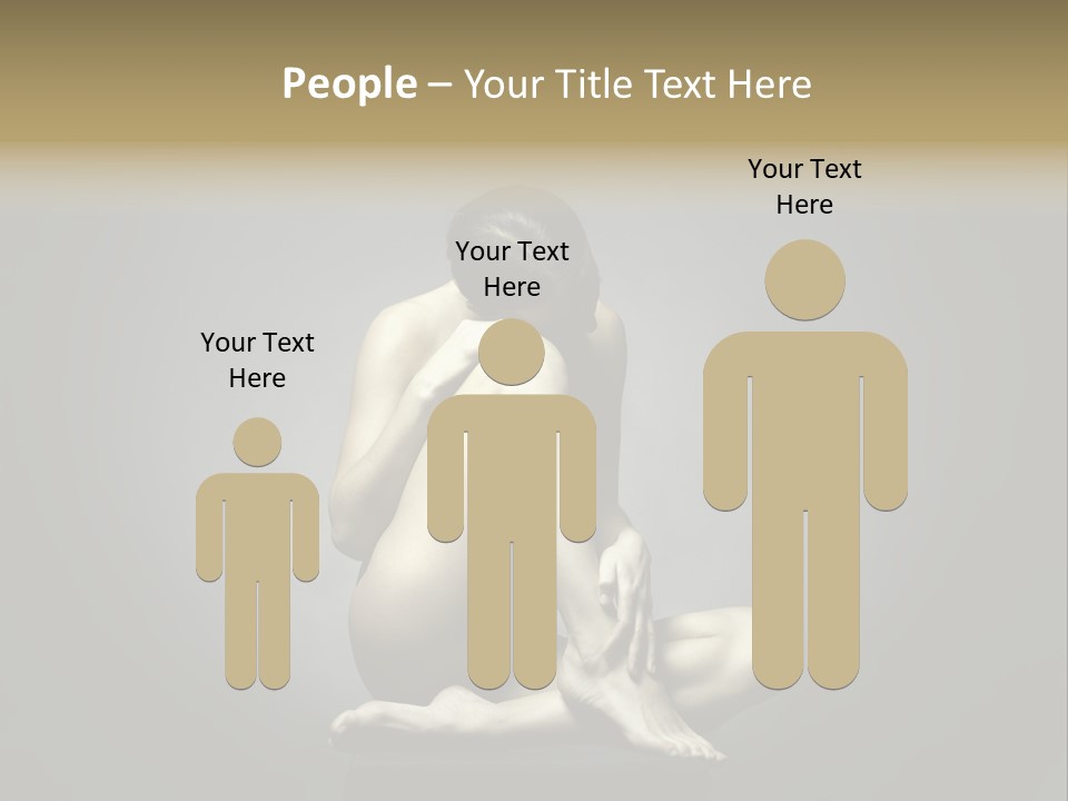 Sitting Lady PowerPoint Template