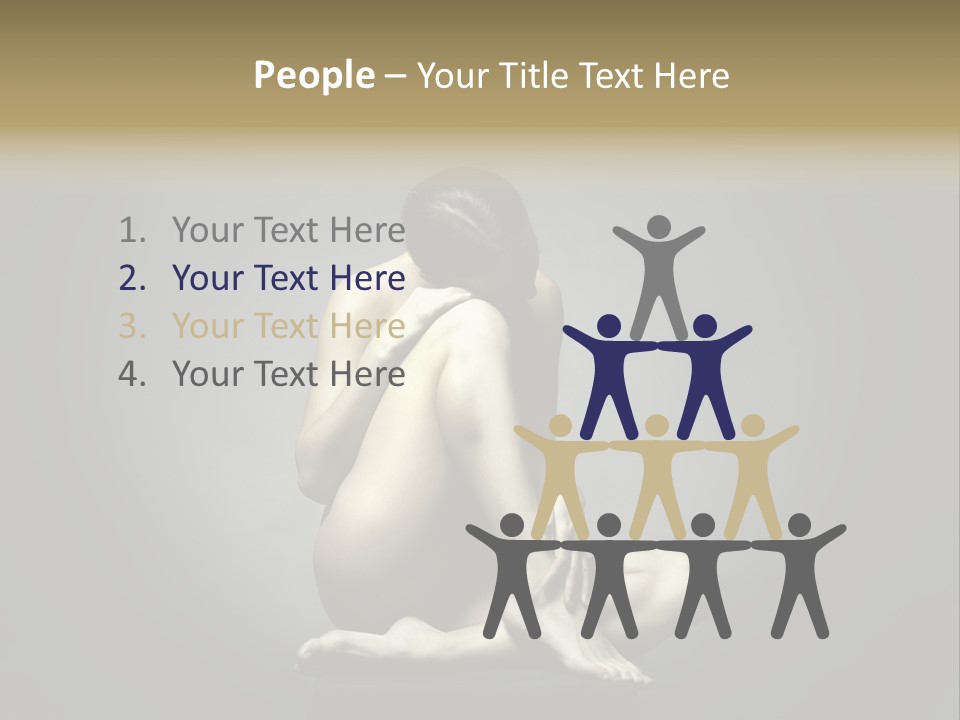 Sitting Lady PowerPoint Template