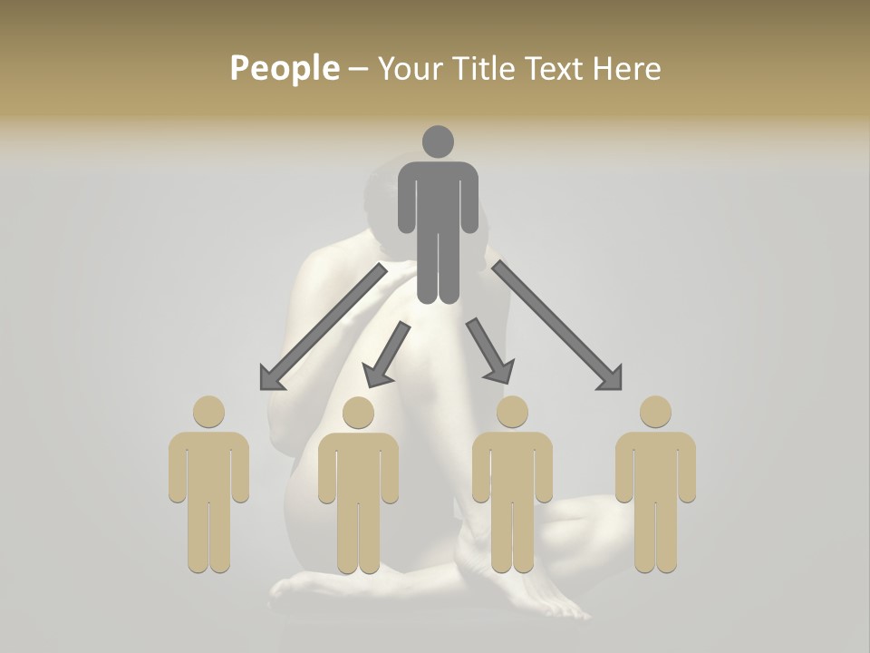 Sitting Lady PowerPoint Template