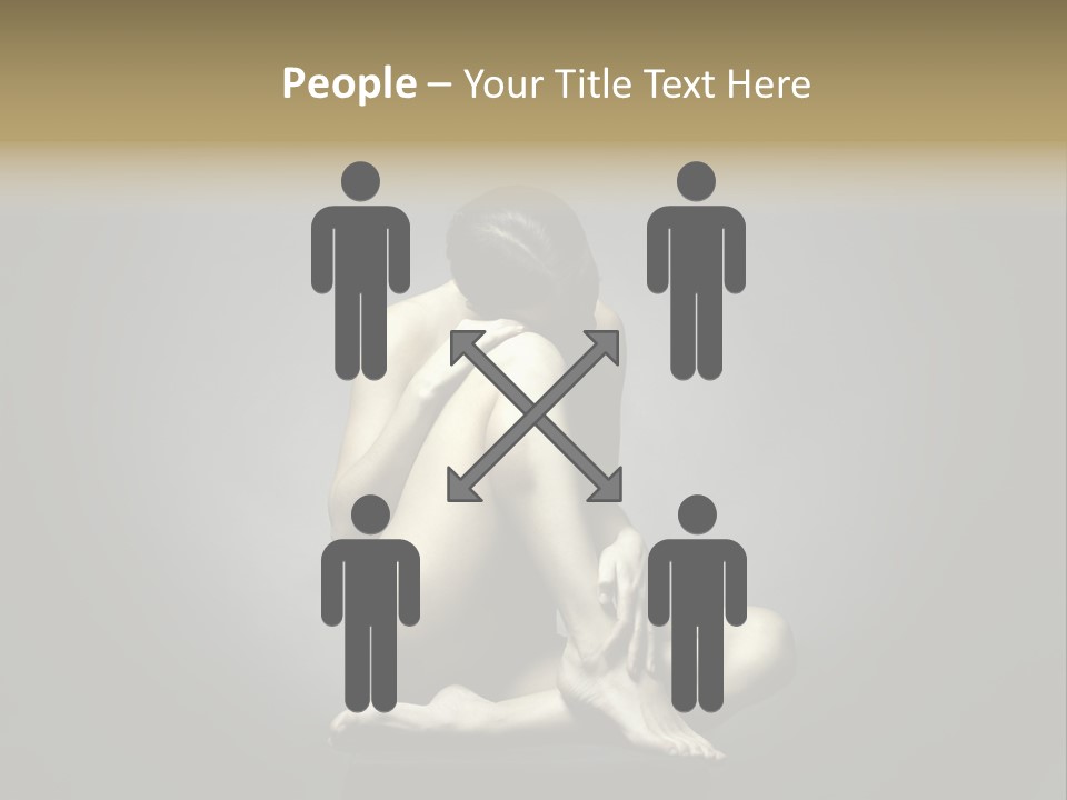 Sitting Lady PowerPoint Template