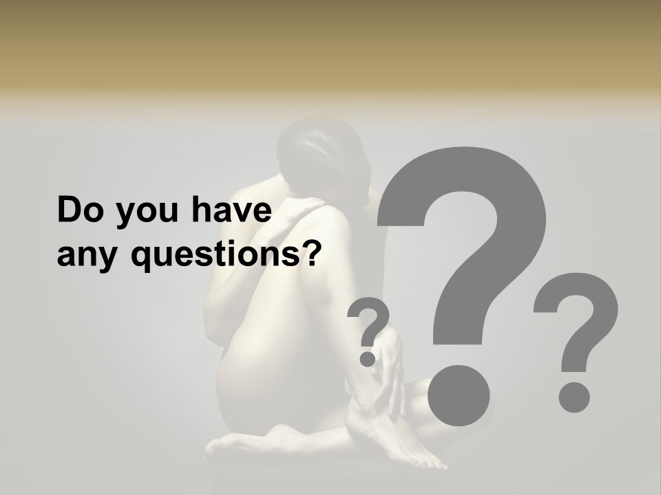 Sitting Lady PowerPoint Template