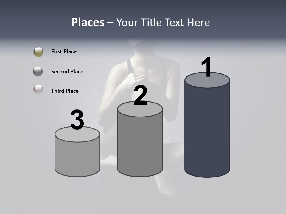 Sitting Lady PowerPoint Template