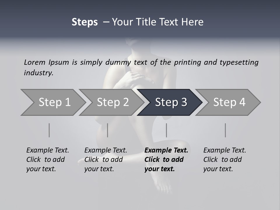 Sitting Lady PowerPoint Template
