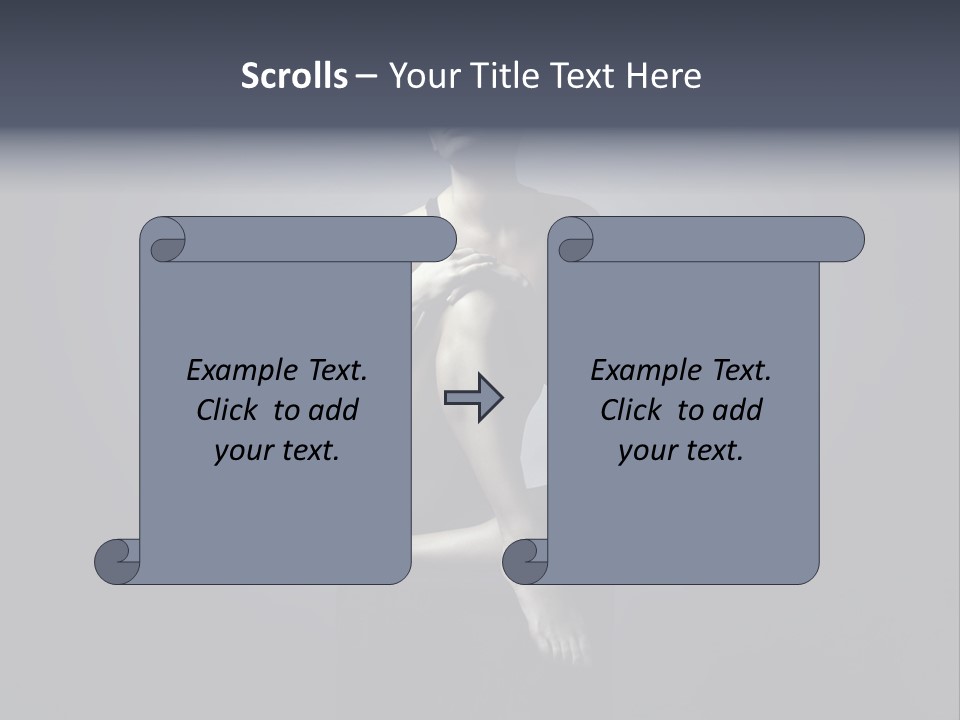 Sitting Lady PowerPoint Template