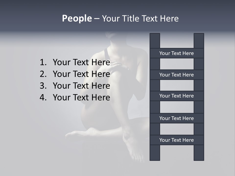 Sitting Lady PowerPoint Template