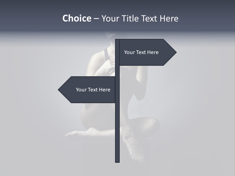 Sitting Lady PowerPoint Template