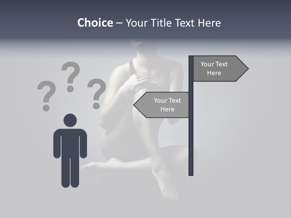 Sitting Lady PowerPoint Template