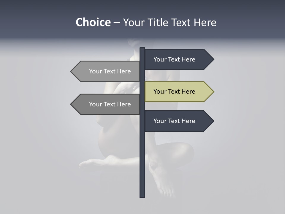 Sitting Lady PowerPoint Template