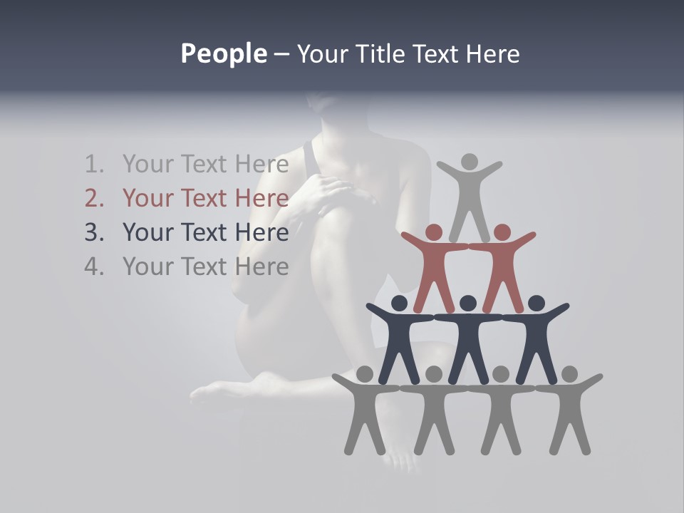 Sitting Lady PowerPoint Template