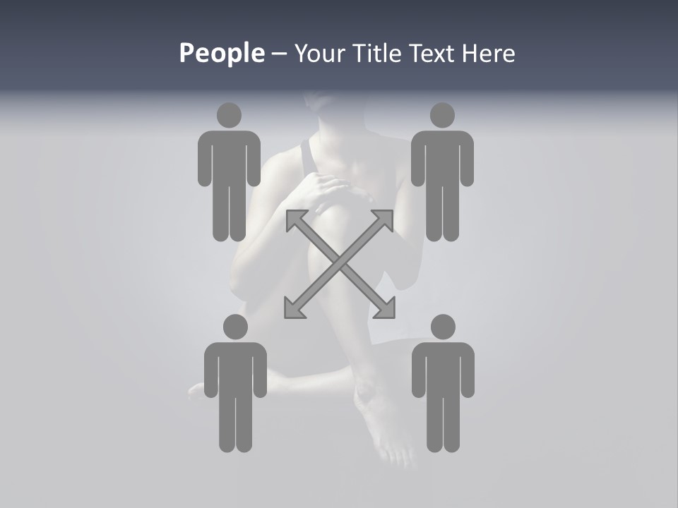 Sitting Lady PowerPoint Template