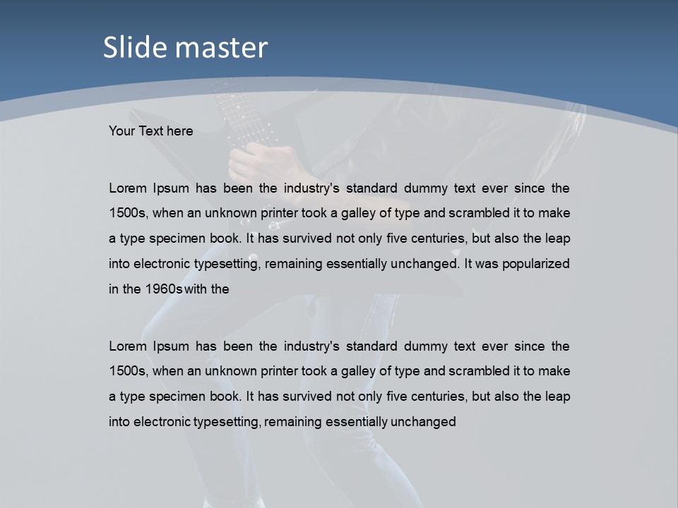 Black Guitarist PowerPoint Template